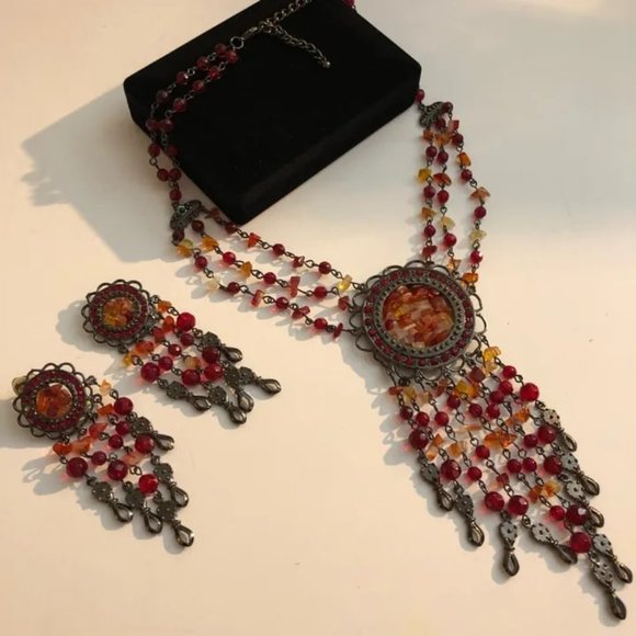 Jewelry - Bohemian Chandelier Heavy Jewelry Set